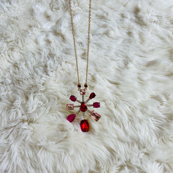 A New Day Pink Gemstone Statement Necklace NWT - Picture 3 of 4